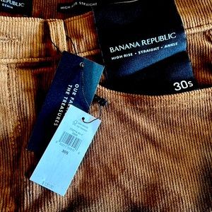 Banana Republic Premium Denim Corduroy High-Rise Straight Leg (30short)